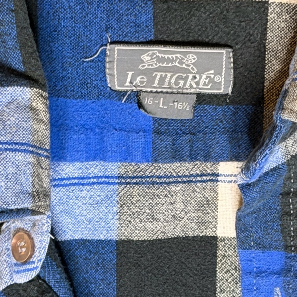🎈Le Tigre Blue and Black Checkered Shirt —#117 - Picture 3 of 3